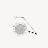 Aspinal Handbag Hook Silver Metallic Saffiano