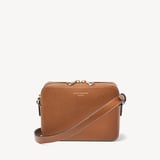 Camera Crossbody with Changeable Straps Tan Pebble