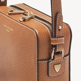 Camera Crossbody with Changeable Straps Tan Pebble