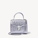 Midi Mayfair® Blue Metallic Woven Leather