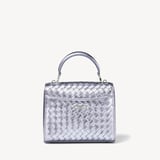 Midi Mayfair® Blue Metallic Woven Leather