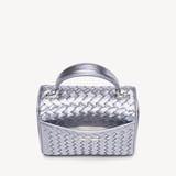 Midi Mayfair® Blue Metallic Woven Leather