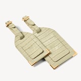 Set of 2 Luggage Tags Deep Shine Pistachio Small Croc