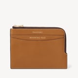 Zipped Travel Wallet Smooth Tan