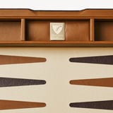 Raffia Backgammon Set Natural Raffia & Smooth Tan