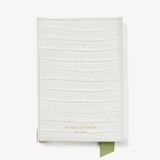 Passport Cover Deep Shine Chalk White Small Croc