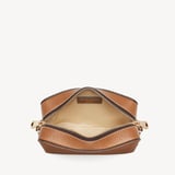Camera Crossbody with Changeable Straps Tan Pebble