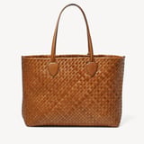 Large Island Tote Tan Woven Leather