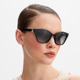 Chelsea Cat-Eye Sunglasses Black 