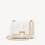 Lottie Chalk White Woven Leather