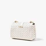 Lottie Chalk White Woven Leather