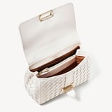 Lottie Chalk White Woven Leather