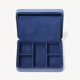 Large Travel Jewellery Case Capri Blue Pebble