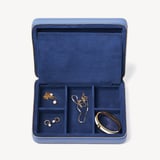Large Travel Jewellery Case Capri Blue Pebble