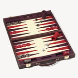 17-inch Backgammon Set Deep Shine Amazon Brown Croc