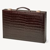 17-inch Backgammon Set Deep Shine Amazon Brown Croc