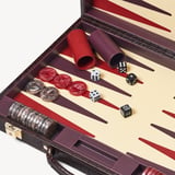 17-inch Backgammon Set Deep Shine Amazon Brown Croc