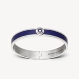 Enamel Bangle Navy Enamel & Palladium Silver Plated