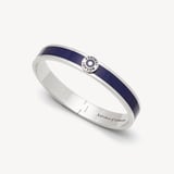 Enamel Bangle Navy Enamel & Palladium Silver Plated