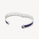 Enamel Bangle Navy Enamel & Palladium Silver Plated
