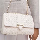 Lottie Chalk White Woven Leather