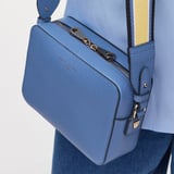 Camera Crossbody with Changeable Straps Capri Blue Pebble