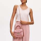 Midi Mayfair® Blush Pink Metallic Woven Leather