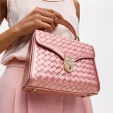 Midi Mayfair® Blush Pink Metallic Woven Leather
