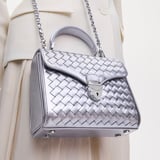 Midi Mayfair® Blue Metallic Woven Leather