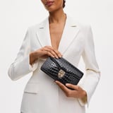 Mayfair®Clutch Black Patent Croc