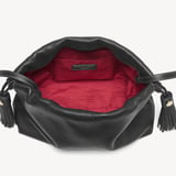 Soho Large Crossbody Pouch Black Milled Pebble