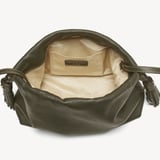 Soho Large Crossbody Pouch Forest Green Milled Pebble