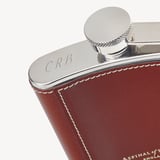 Classic 5oz Leather Hip Flask Smooth Cognac