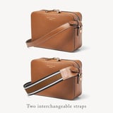 Camera Crossbody with Changeable Straps Tan Pebble
