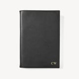 A5 Refillable Luxury Journal Black Soft Saffiano with Soft Suede Lining