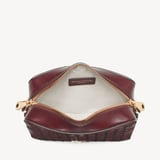 Camera Crossbody Merlot Woven Leather