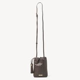 Soho Crossbody Pouch Chocolate Woven Leather
