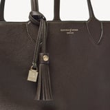 Hudson Tote Chocolate Milled Pebble