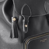 Hudson Medium Backpack Black Milled Pebble