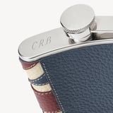 Classic 5oz Leather Hip Flask Brit Pebble