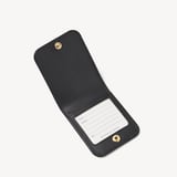 Travel Luggage Tag Black Soft Saffiano