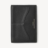 Hudson Passport Cover Black Milled Pebble
