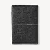 Hudson Passport Cover Black Milled Pebble