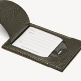 Hudson Luggage Tag Forest Green Milled Pebble