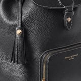 Hudson Small Backpack Black Milled Pebble