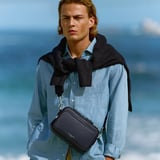 Reporter East West Messenger Navy Pebble