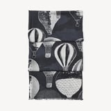 Merino & Silk Stole Monochrome Hot Air Balloons