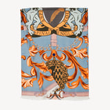 Merino & Silk Stole Heritage Blue Signature Shield