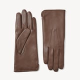 Women's Cashmere Lined Leather Gloves Saddle Tan Nappa