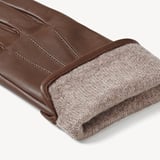 Women's Cashmere Lined Leather Gloves Saddle Tan Nappa